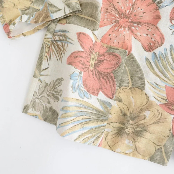 Vintage Sag Harbor II Cream  Floral Print Single Button Blazer - Picture 9 of 13